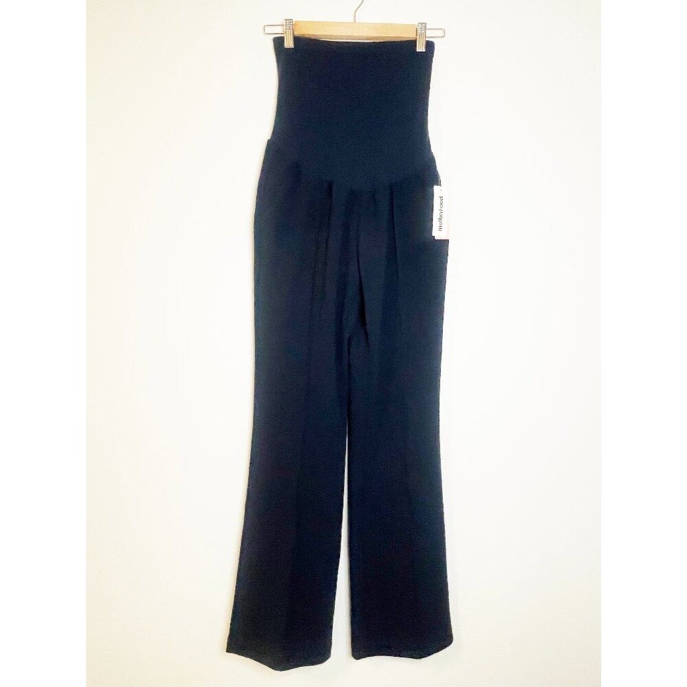 NWT Motherhood Maternity Secret Fit Belly Navy Wide Leg Pants Size Medium